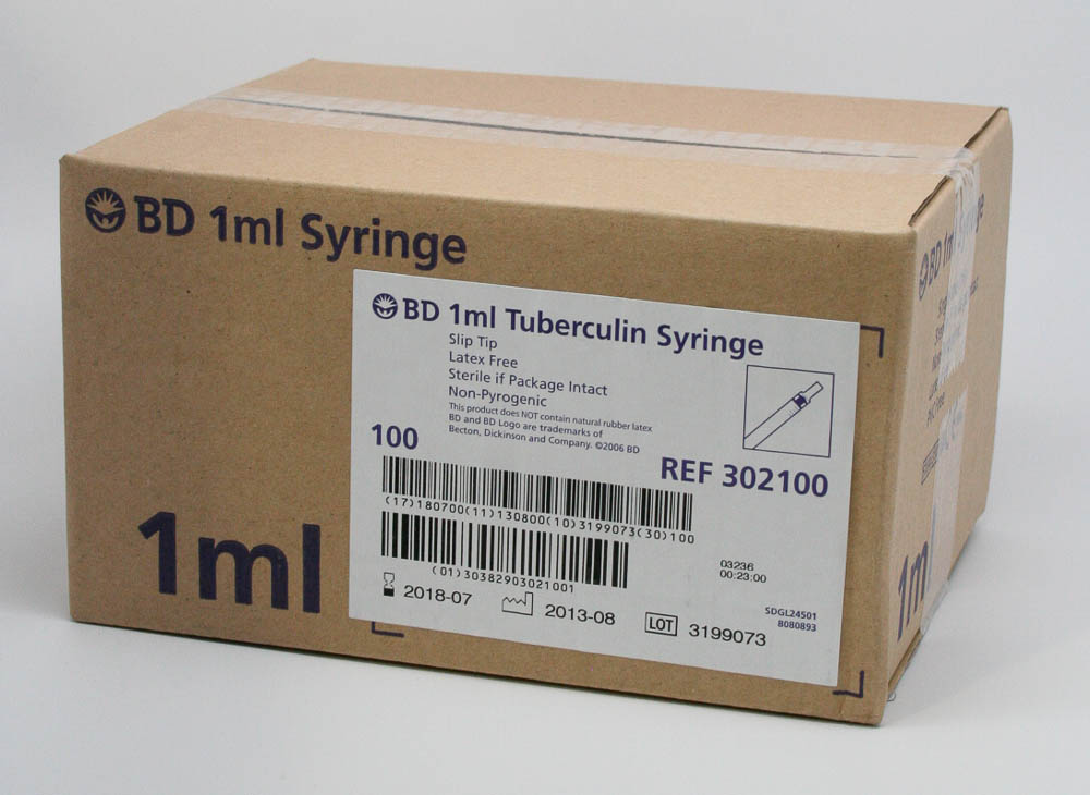 Syringe 1ml Luer Slip Tuberculin Bd Plastipak 100s Online Medical Supplies And Equipment 
